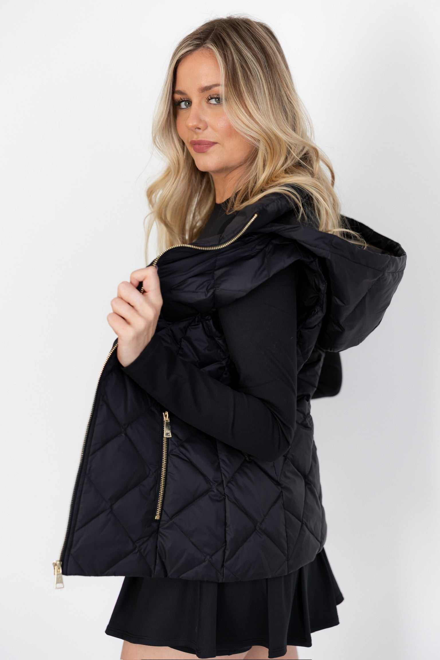 Your Sunday Vest - Black with Detachable Hood | Stylish & Functional