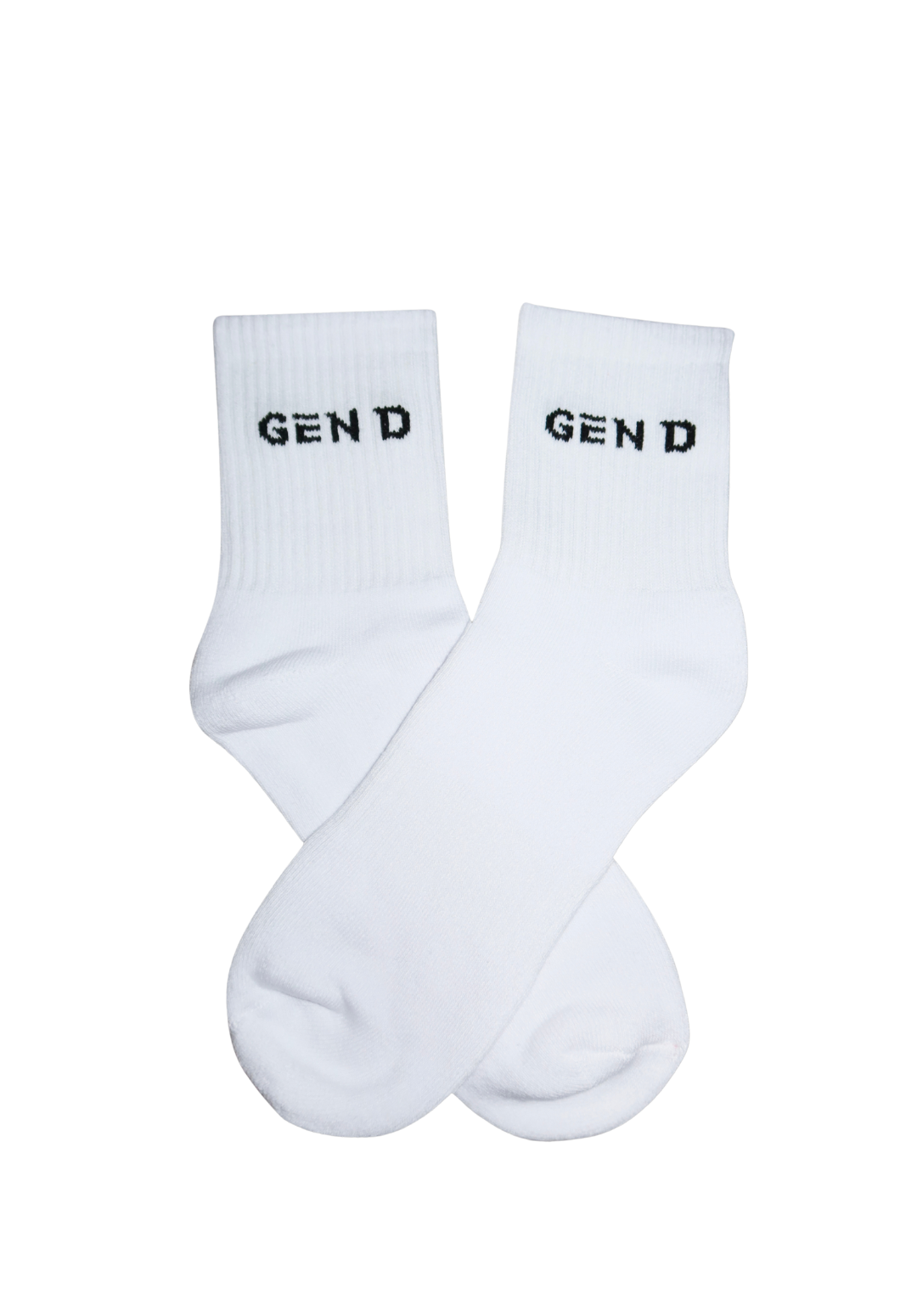 White Gen D Crew Sock - Unisex