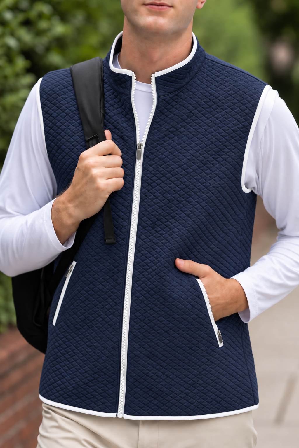 Debut Quilted Vest - Navy
