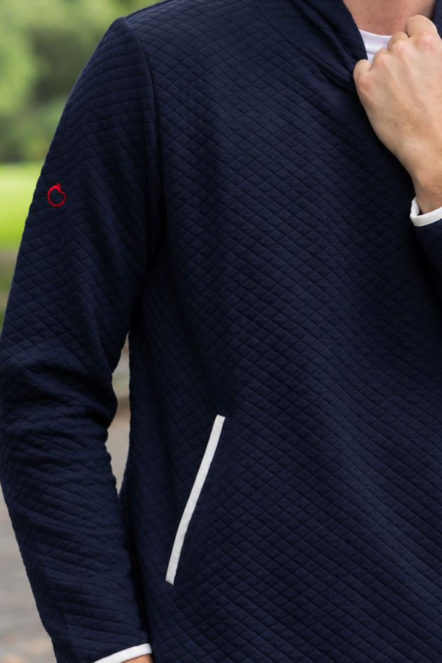 Debut Quilted Hoodie - Navy