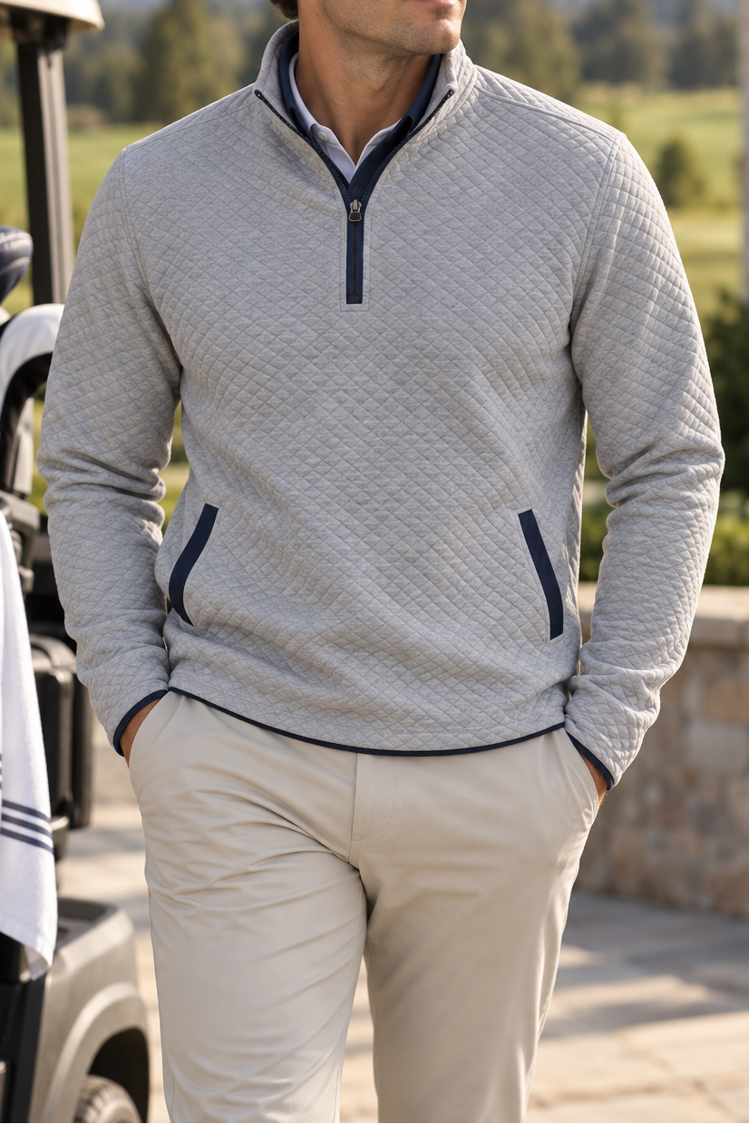 The Debut Quarter-Zip - Heather Gray