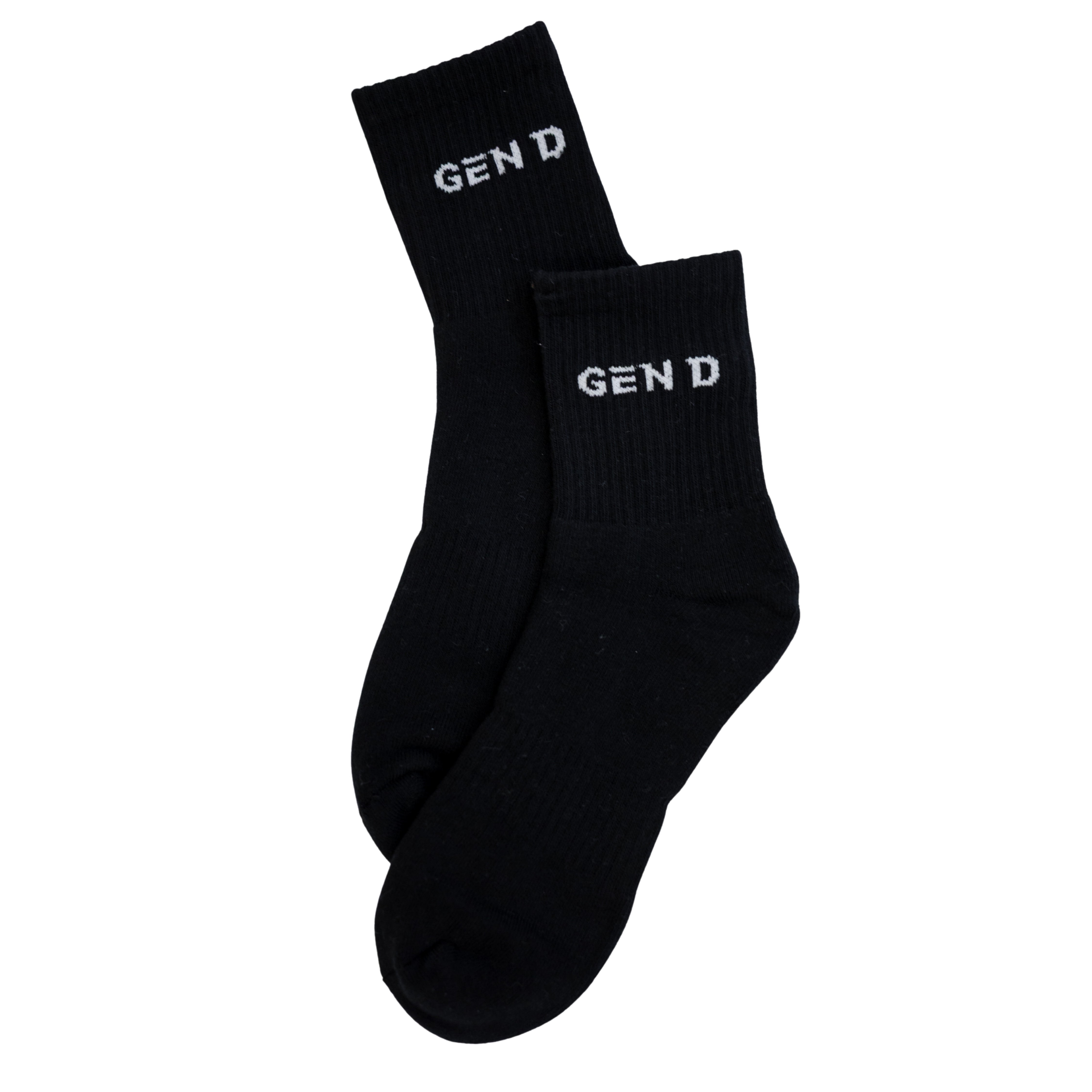 Black Gen D Crew Sock - Unisex