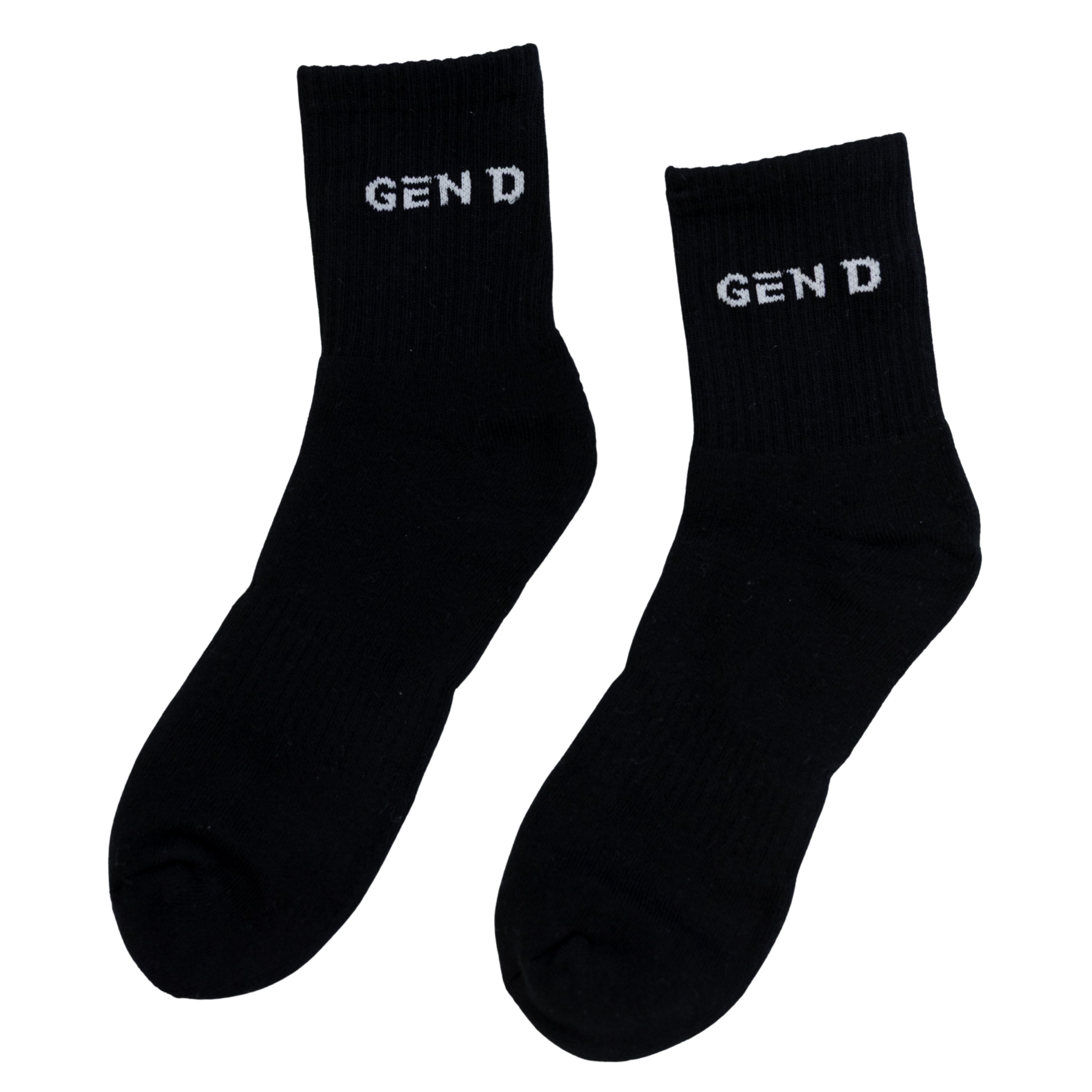 Black Gen D Crew Sock - Unisex