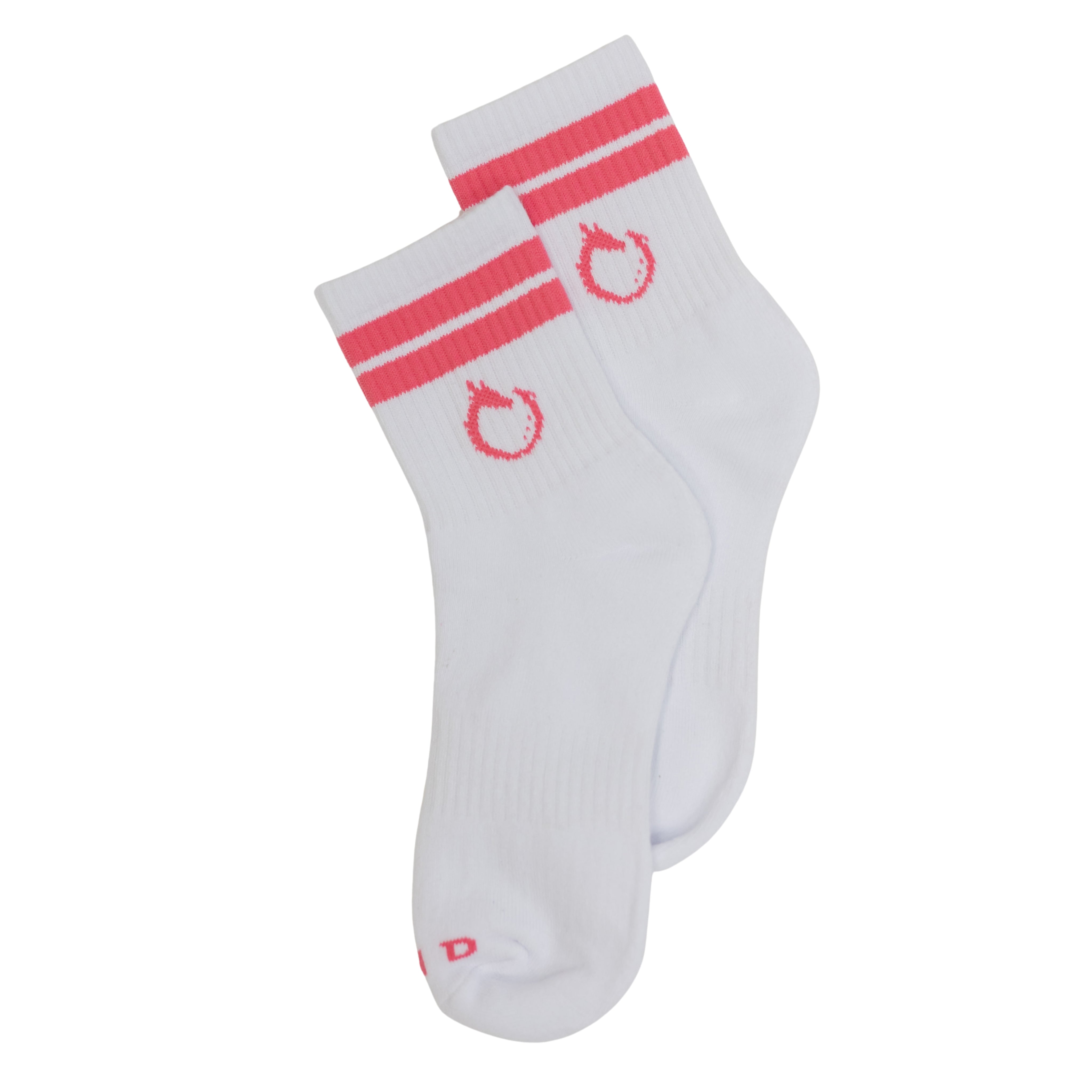 White/Pink Dragon Stripe Socks – Unisex