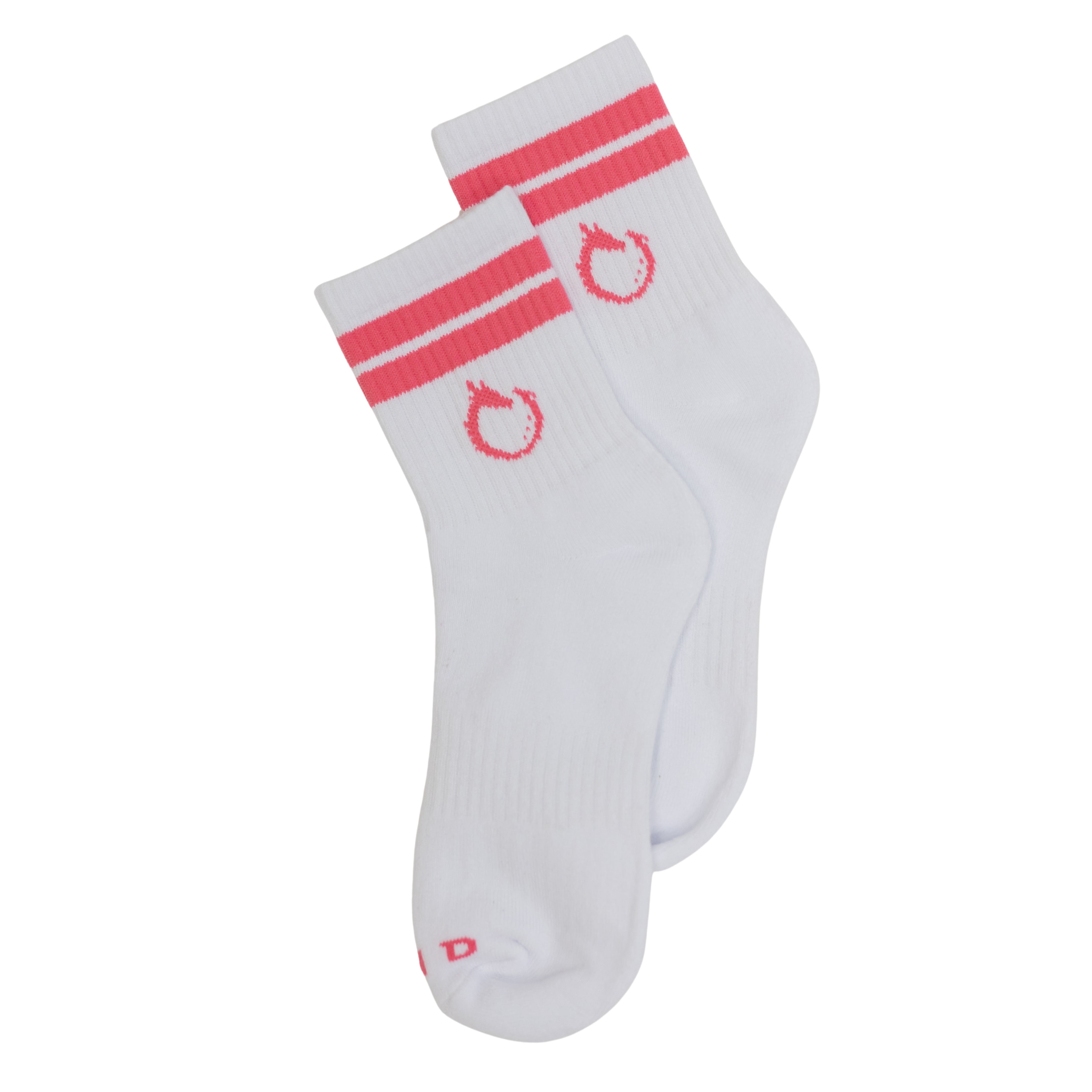 White/Pink Dragon Stripe Socks – Unisex