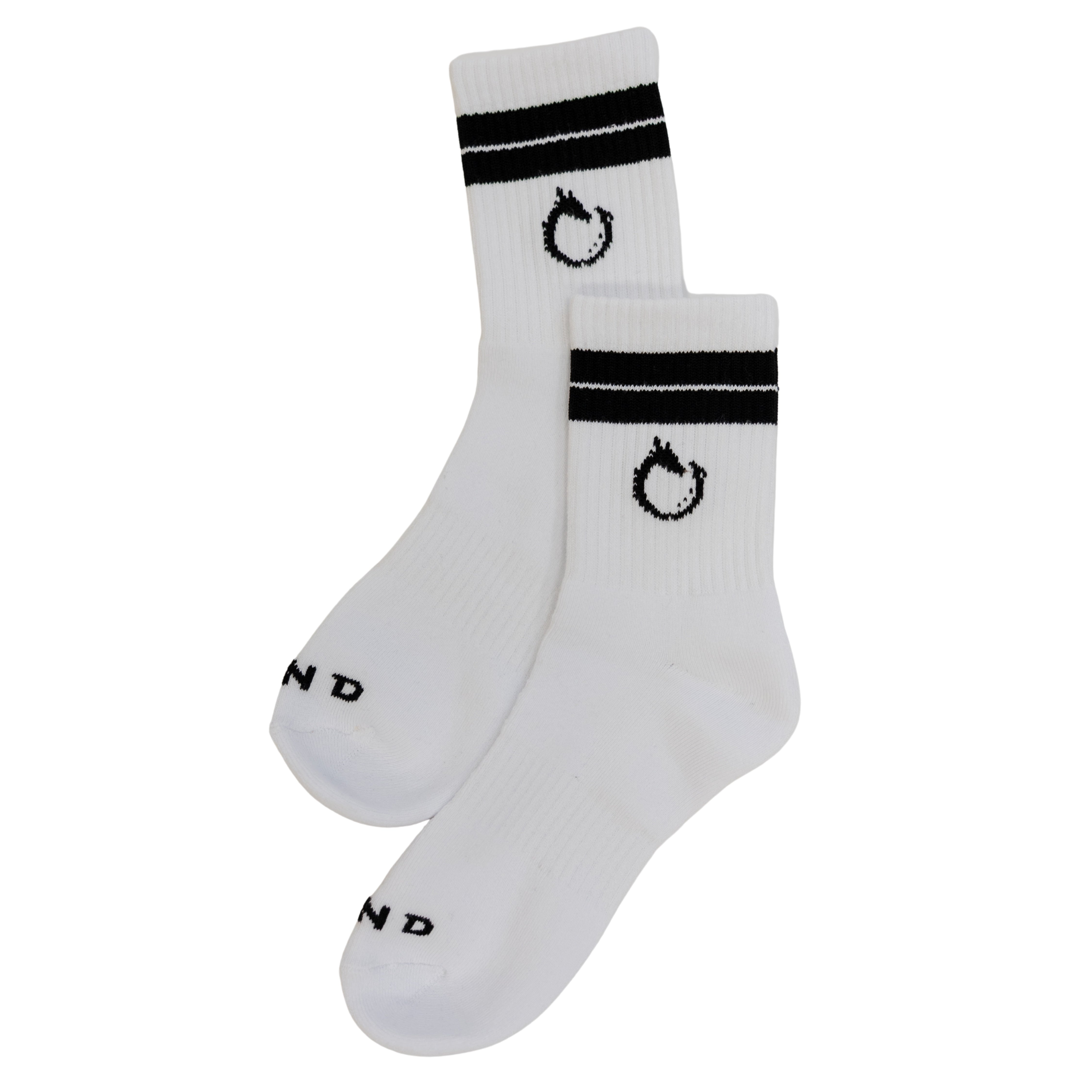 White/Black Dragon Stripe Socks – Unisex