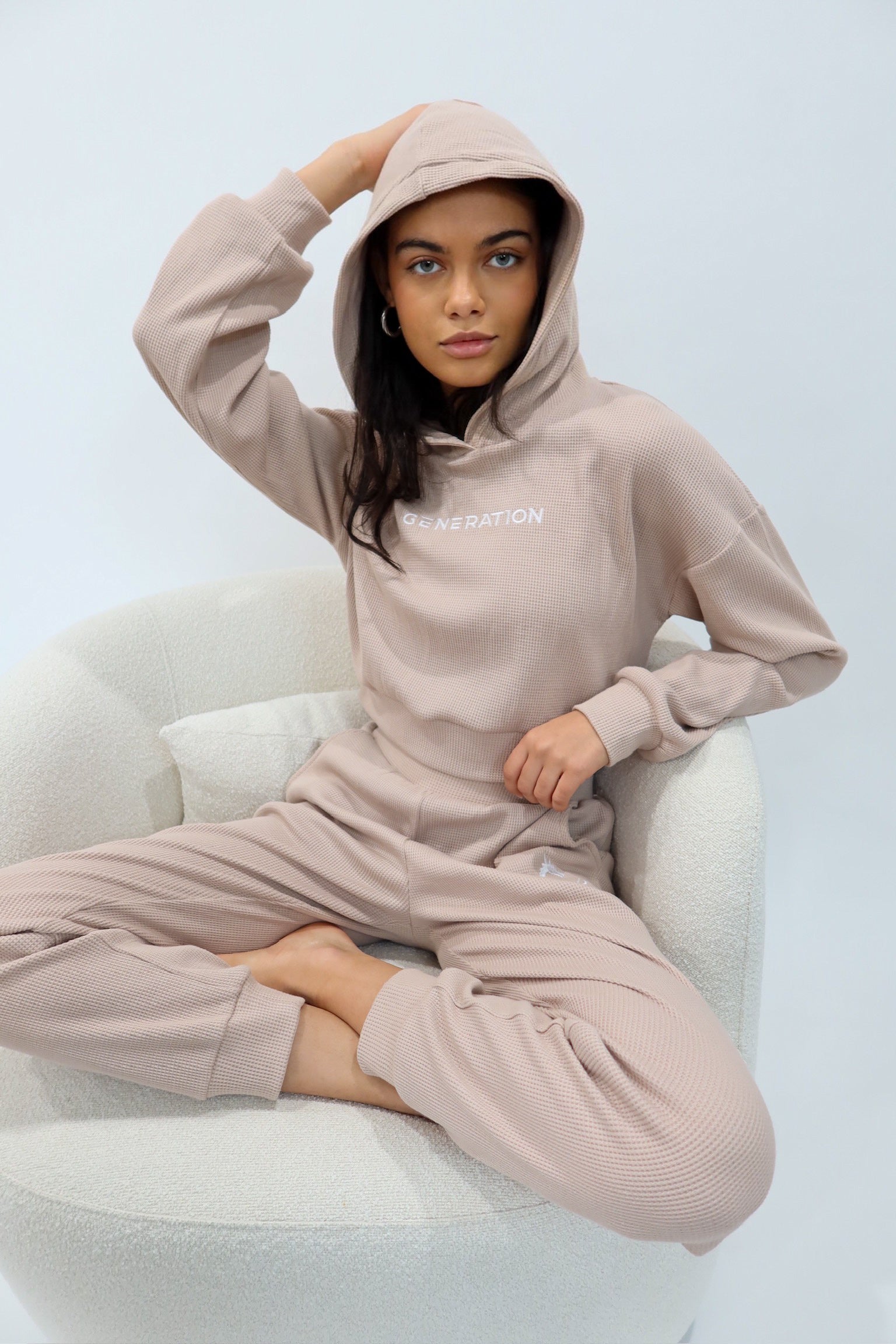 The Waffle Cropped Hoodie