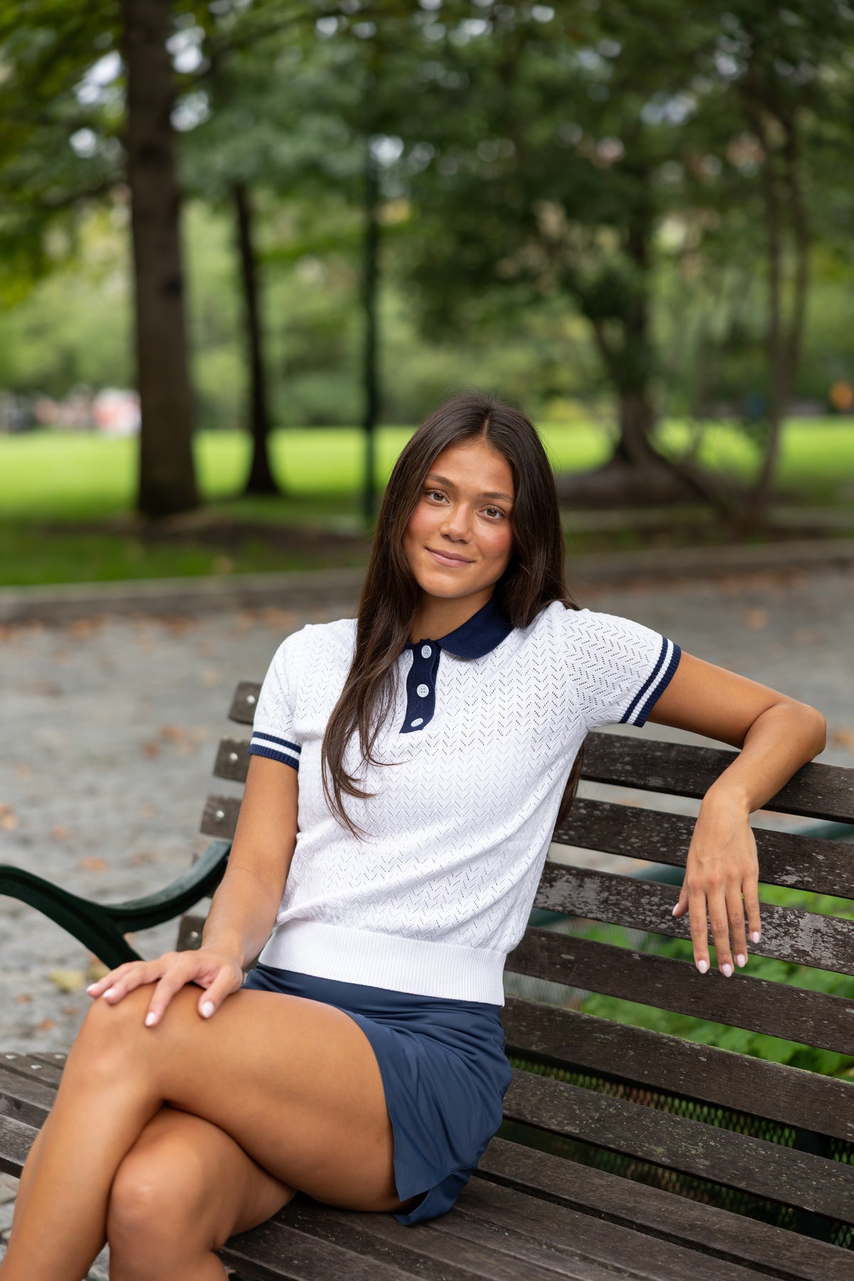 Heritage Knit Polo - White/Navy