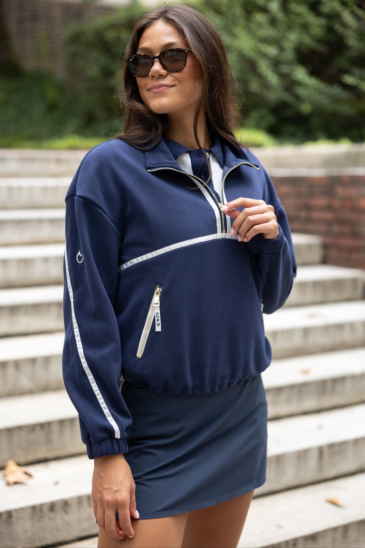 Gen D Power 1/4 Zip - Navy/White