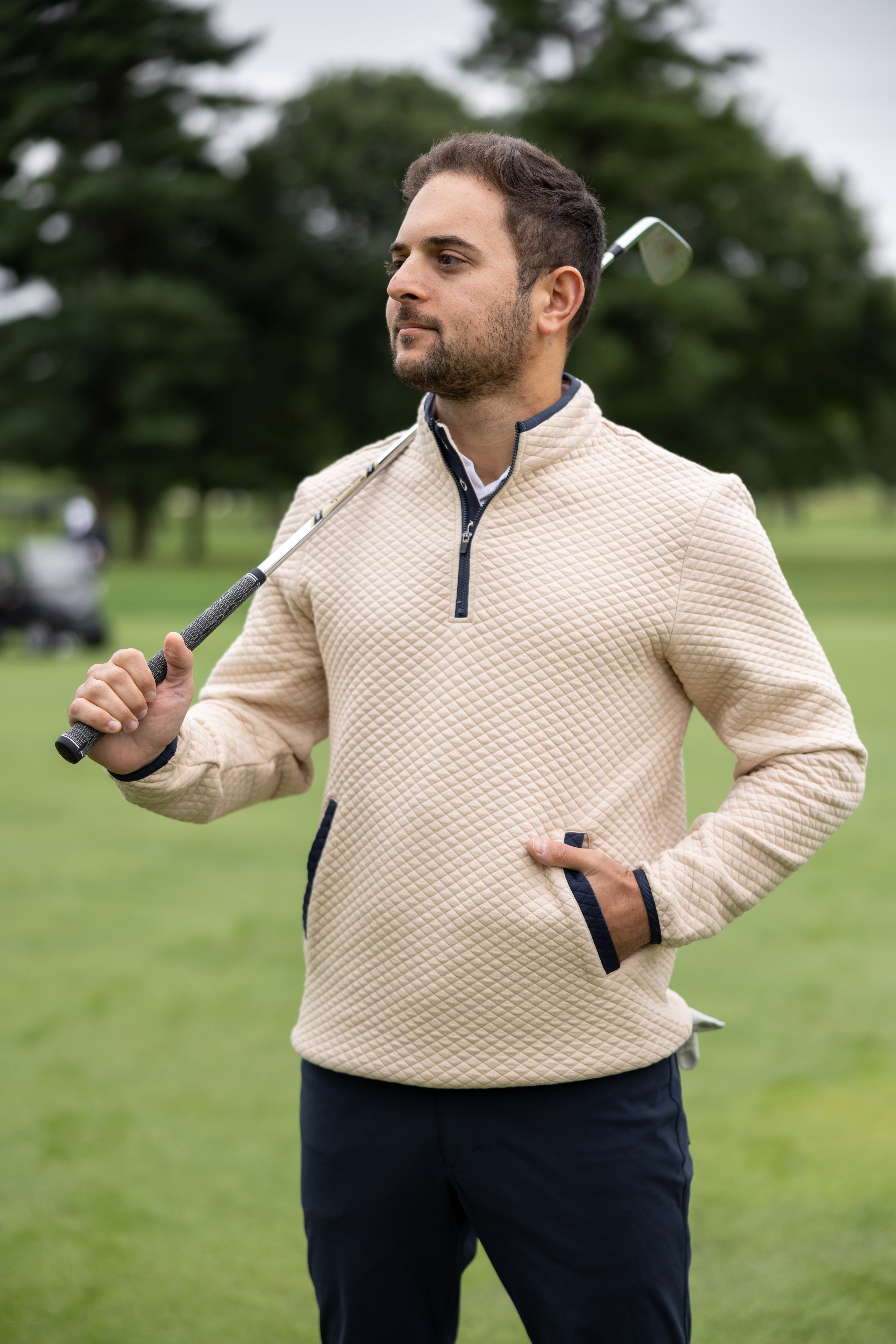 The Debut Quarter-Zip - Beige
